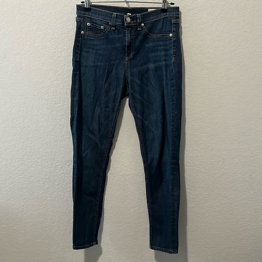 RAG & BONE 10 Inch Skinny, Dark Denim, Size 27